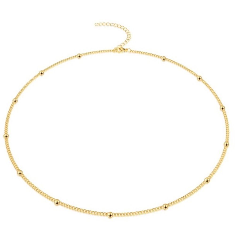Gold Choker Chain Necklace